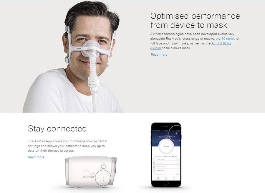 RESMED Airmini + AirFit N30 Mask Pack