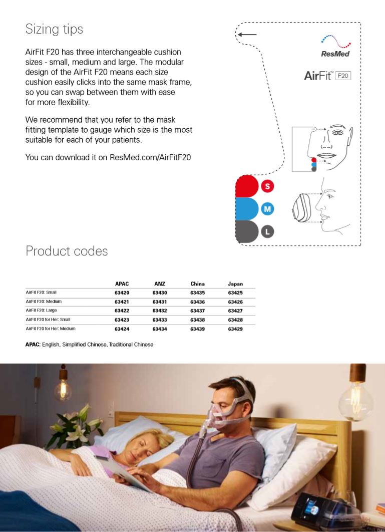 RESMED Full Face Mask - AirFit F20