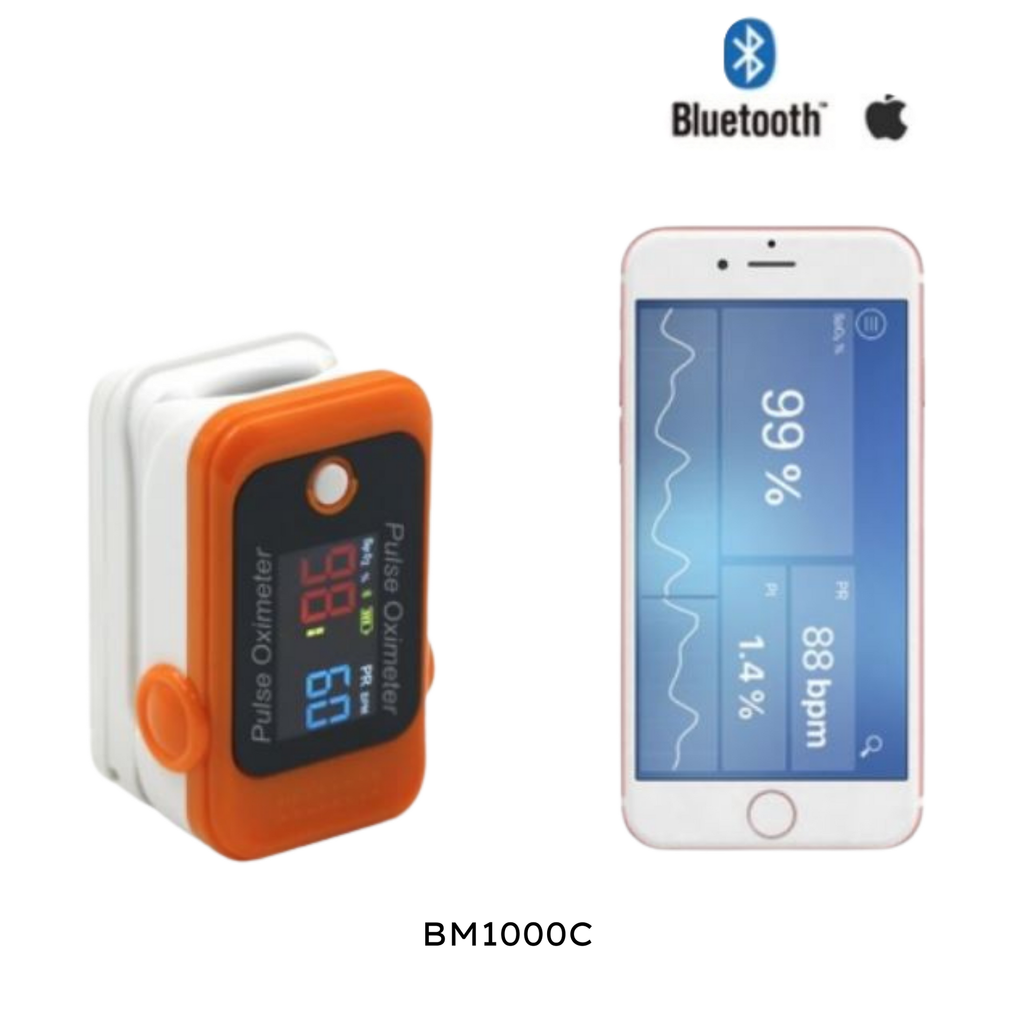 BERRY SMART BLUETOOTH Fingertip Pulse Oximeter [CE &amp; FDA Approved]