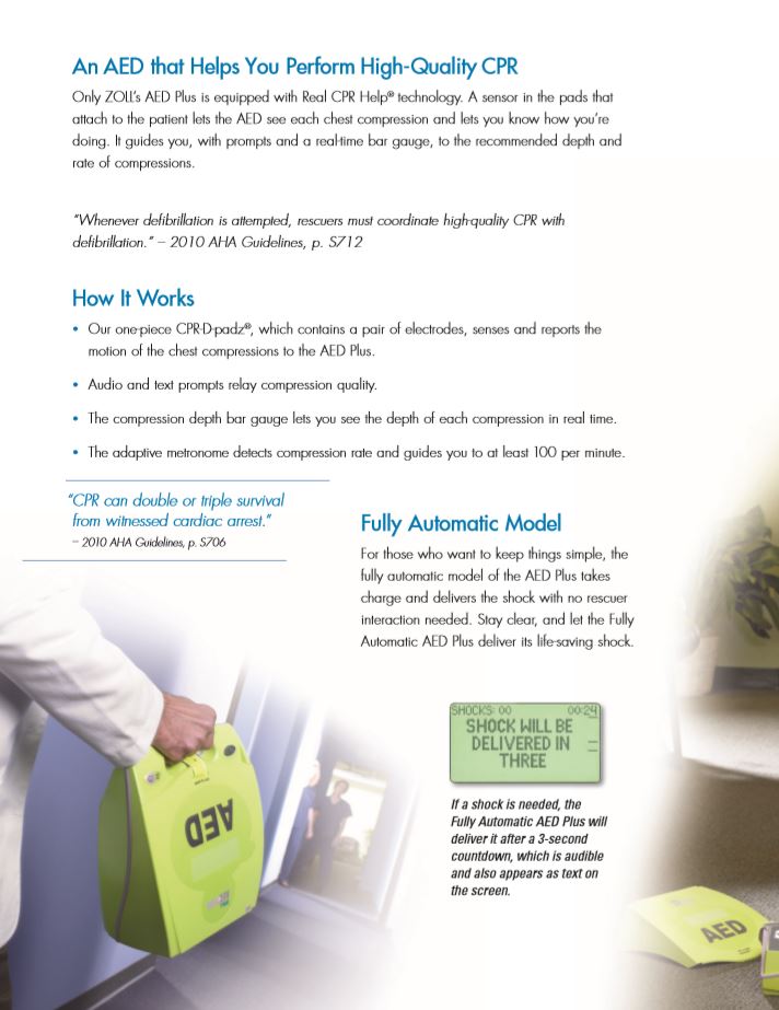 ZOLL AED PLUS [Defibrillator, CPR & Cardiac Arrest]