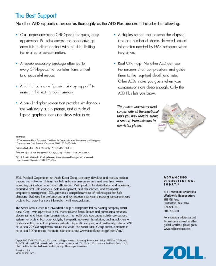ZOLL AED PLUS [Defibrillator, CPR & Cardiac Arrest]