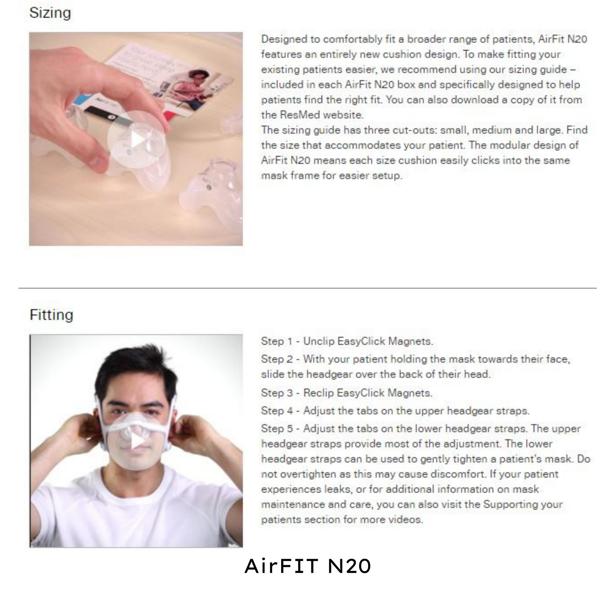 RESMED Nasal Mask - AirFit N20