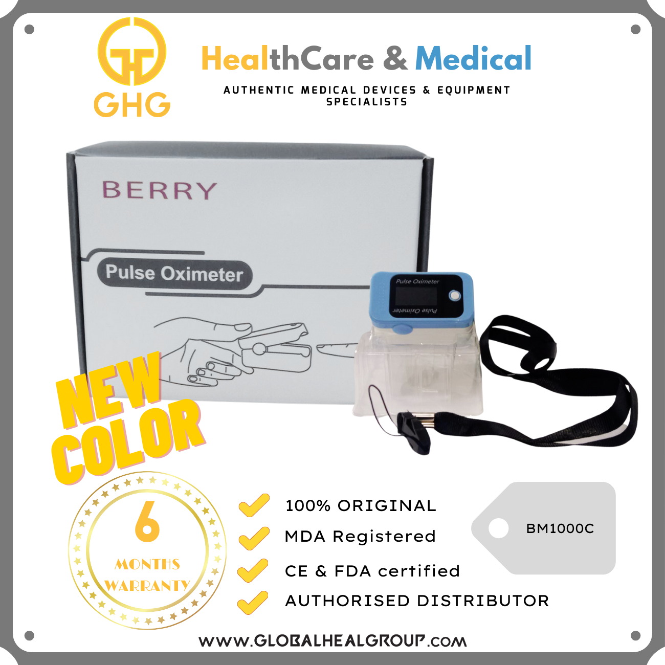 BERRY SMART BLUETOOTH Fingertip Pulse Oximeter [CE &amp; FDA Approved]