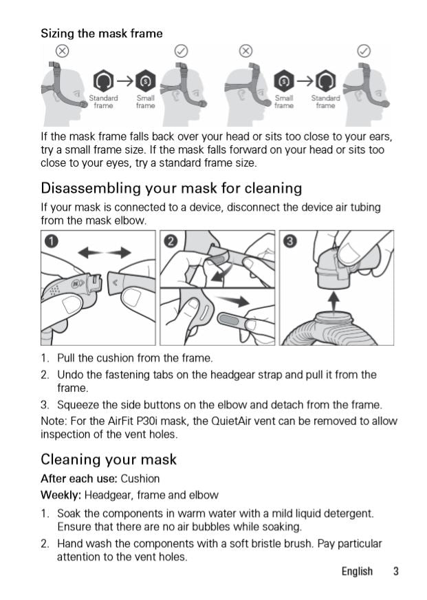 RESMED Nasal Pillow Mask - P30i