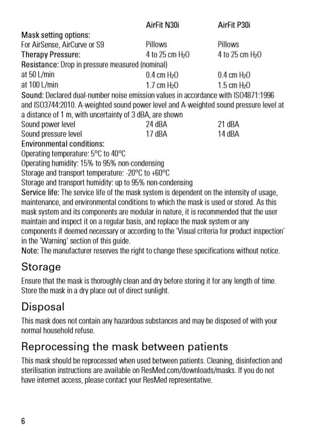RESMED Nasal Mask - AirFit N30i