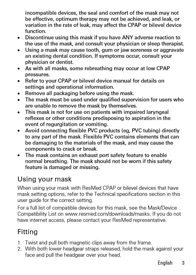 RESMED Nasal Mask - AirFit N20